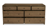 Riley 7 Drawer Dresser Oak by Moe's Home at Eve Furniture