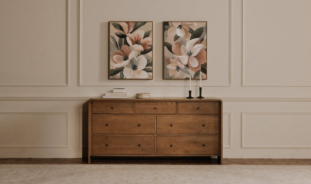 Riley 7 Drawer Dresser Oak by Moe's Home at Eve Furniture