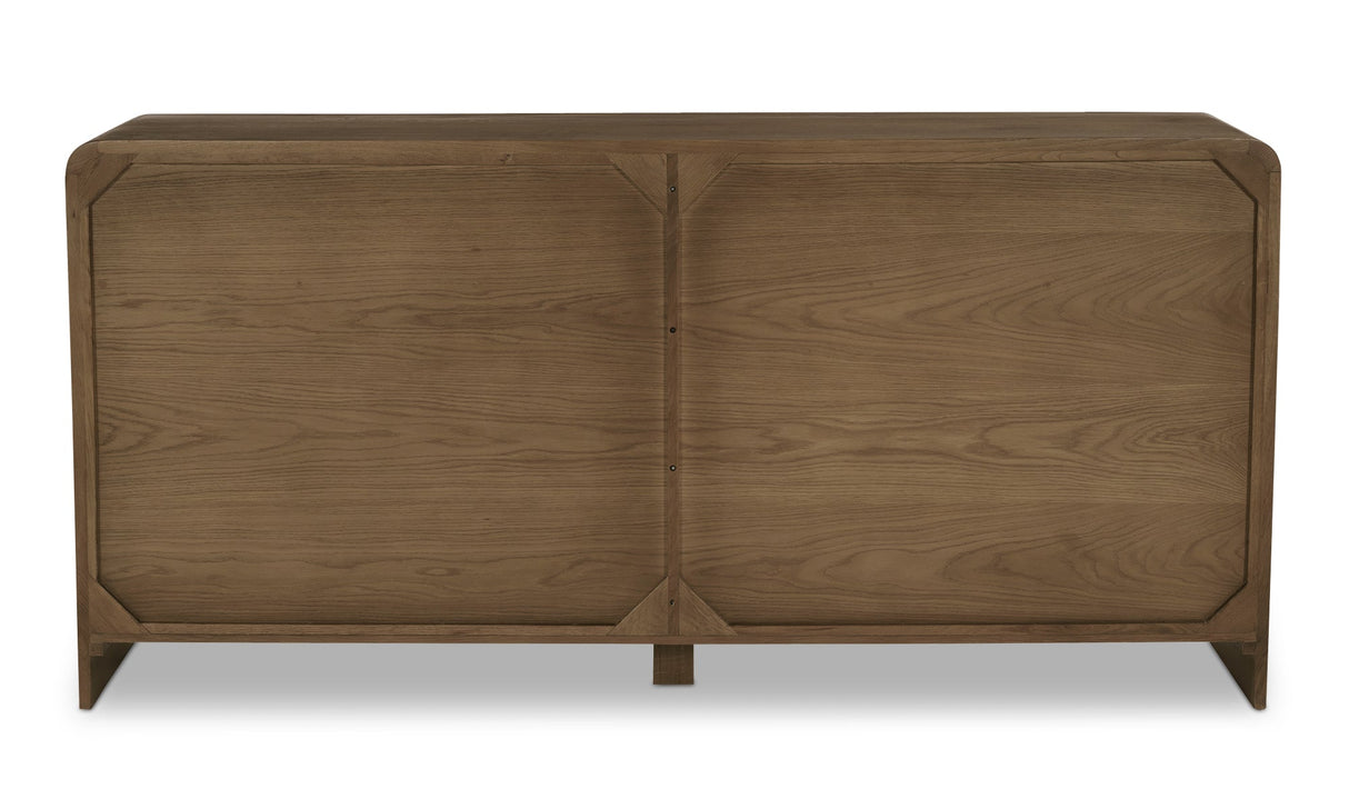 Riley 7 Drawer Dresser Oak by Moe's Home at Eve Furniture
