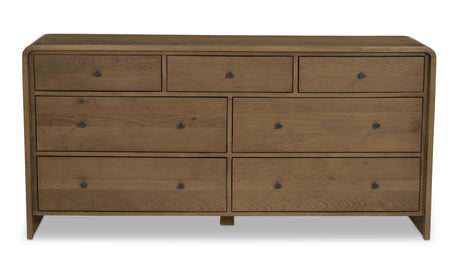 Riley 7 Drawer Dresser Oak by Moe's Home at Eve Furniture