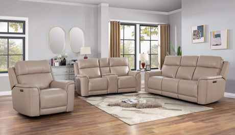 Riley Beige/Cream Motion Living Room Set by Cosmos Furniture at Eve Furniture