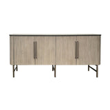 Riley Gray/Black Four-Door Sideboard by Crestview at Eve Furniture
