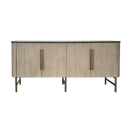 Riley Gray/Black Four-Door Sideboard by Crestview at Eve Furniture