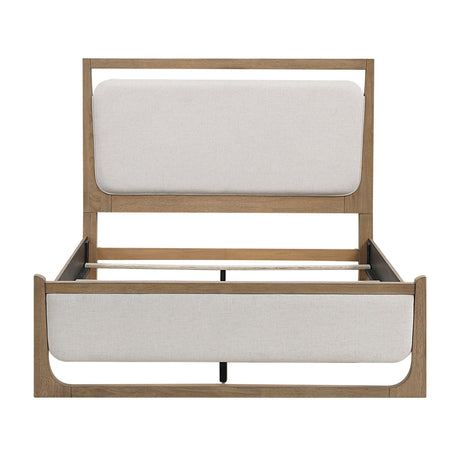 Riley Light Brown California King Upholstered Bed by Homelegance at Eve Furniture