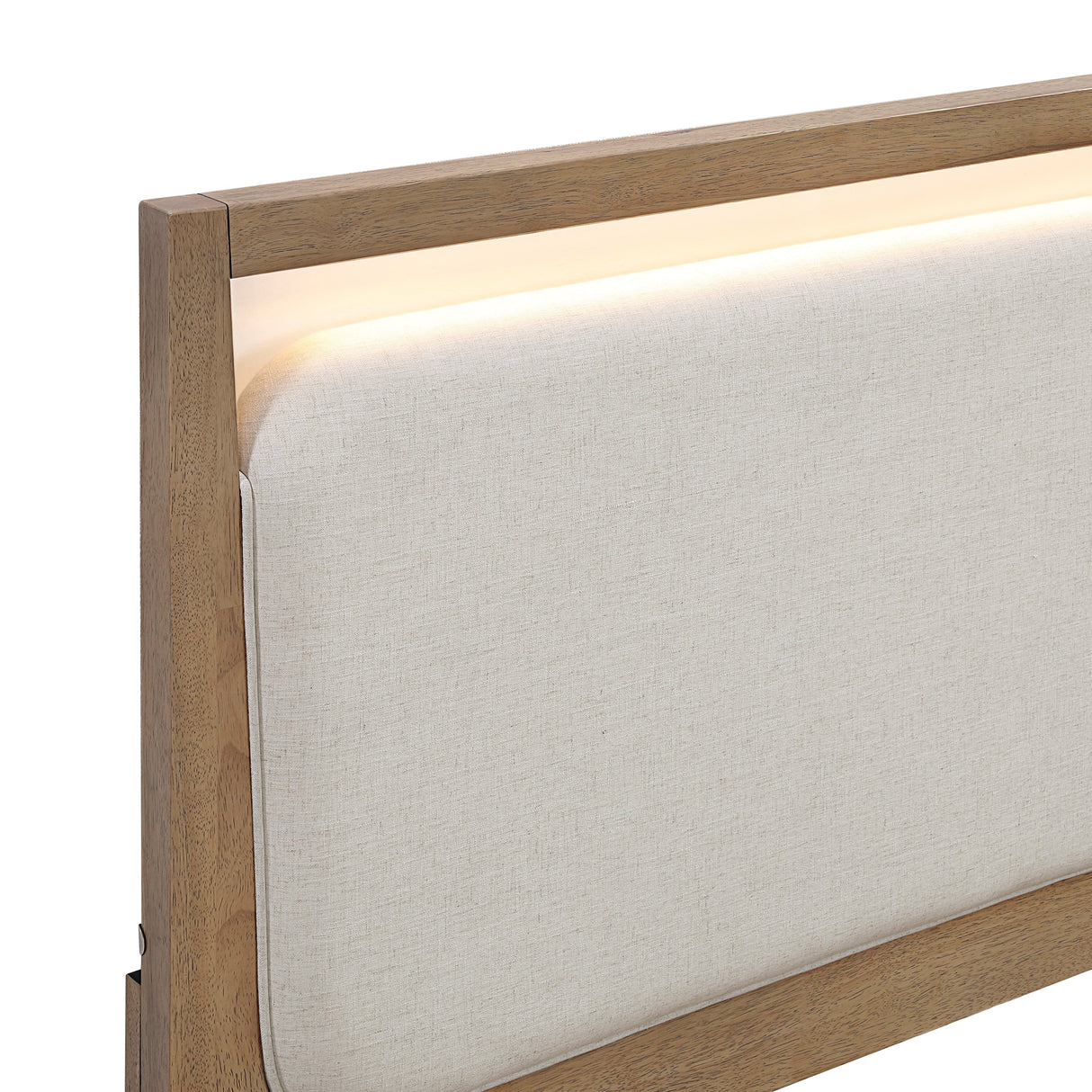 Riley Light Brown California King Upholstered Bed by Homelegance at Eve Furniture