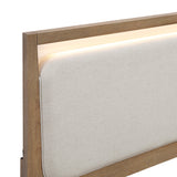 Riley Light Brown California King Upholstered Bed by Homelegance at Eve Furniture