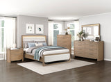 Riley Light Brown California King Upholstered Bed by Homelegance at Eve Furniture