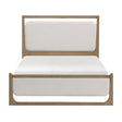 Riley Light Brown California King Upholstered Bed by Homelegance at Eve Furniture