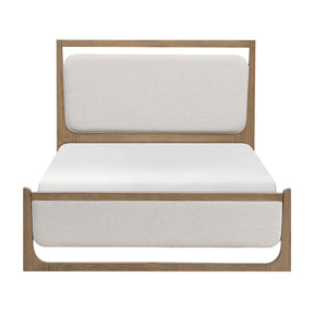 Riley Light Brown California King Upholstered Bed by Homelegance at Eve Furniture
