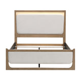 Riley Light Brown Eastern King Upholstered Bed by Homelegance at Eve Furniture