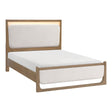 Riley Light Brown Queen Upholstered Bed by Homelegance at Eve Furniture