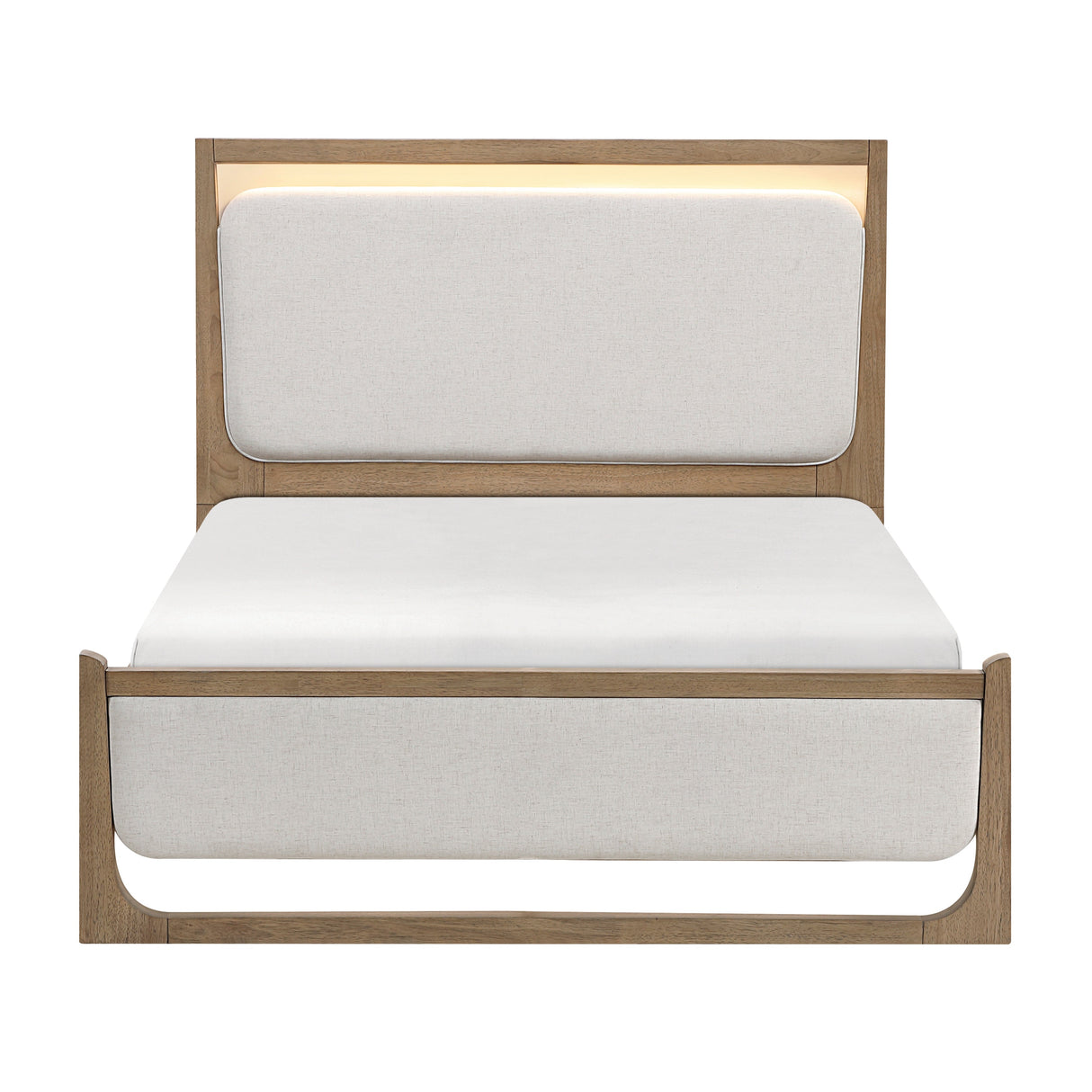 Riley Light Brown Upholstered Bedroom Set by Homelegance at Eve Furniture