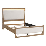 Riley Light Brown Upholstered Bedroom Set by Homelegance at Eve Furniture