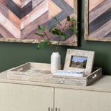 Riley Natural Rectangular Tray With Aztec Design by Crestview at Eve Furniture