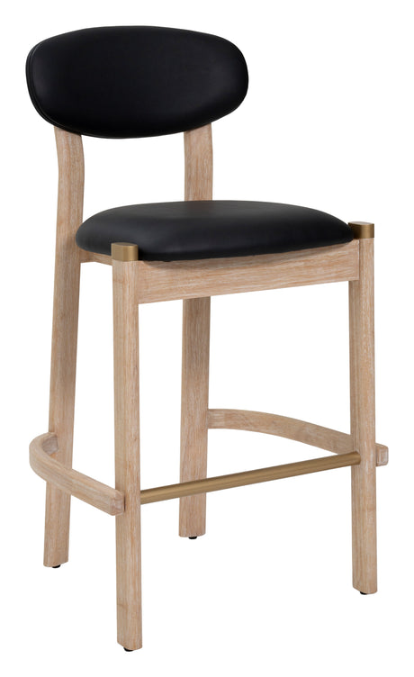Rilou Black & Natural Barstool (Set of 2) by Zuomod at Eve Furniture