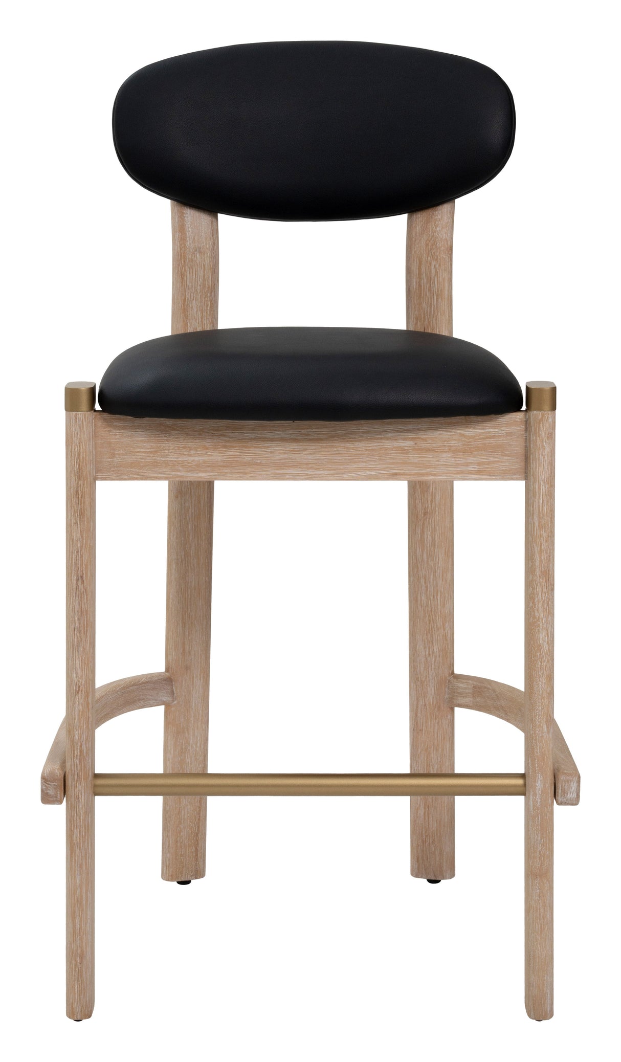 Rilou Black & Natural Barstool (Set of 2) by Zuomod at Eve Furniture