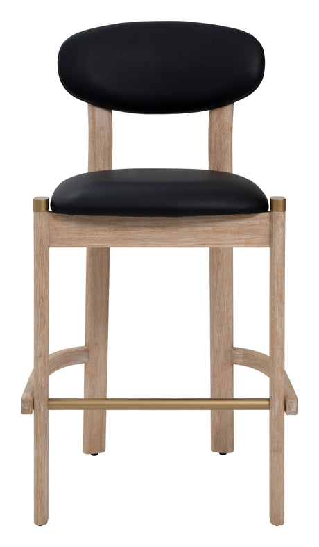 Rilou Black & Natural Barstool (Set of 2) by Zuomod at Eve Furniture