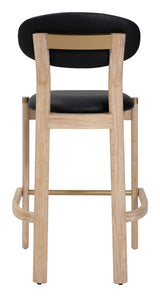 Rilou Black & Natural Barstool (Set of 2) by Zuomod at Eve Furniture