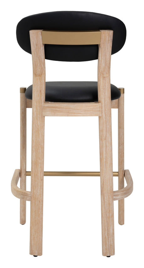 Rilou Black & Natural Barstool (Set of 2) by Zuomod at Eve Furniture