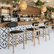 Rilou Black & Natural Barstool (Set of 2) by Zuomod at Eve Furniture