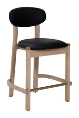 Rilou Black & Natural Counter Stool (Set of 2) by Zuomod at Eve Furniture
