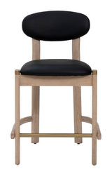 Rilou Black & Natural Counter Stool (Set of 2) by Zuomod at Eve Furniture