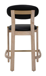 Rilou Black & Natural Counter Stool (Set of 2) by Zuomod at Eve Furniture