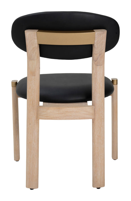 Rilou Black & Natural Dining Chair (Set of 2) by Zuomod at Eve Furniture