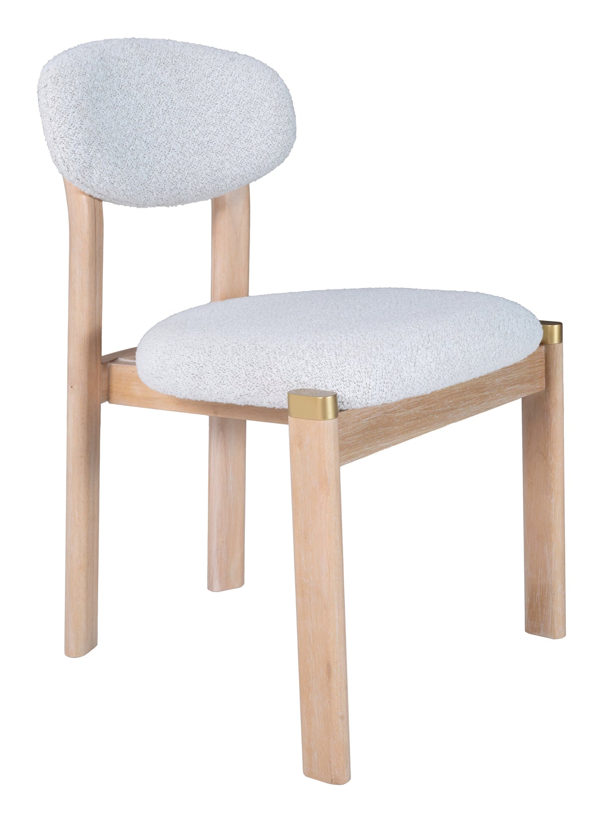 Rilou White & Natural Dining Chair (Set of 2) by Zuomod at Eve Furniture