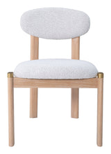 Rilou White & Natural Dining Chair (Set of 2) by Zuomod at Eve Furniture