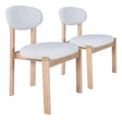 Rilou White & Natural Dining Chair (Set of 2) by Zuomod at Eve Furniture