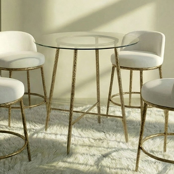 Rilva Matte Gold Counter Height Table