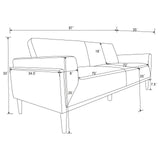 Rilynn 2-piece Upholstered Track Arm Sofa Set Grey by Coaster at Eve Furniture