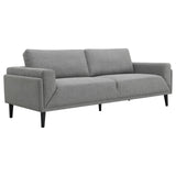 Rilynn 2-piece Upholstered Track Arm Sofa Set Grey by Coaster at Eve Furniture