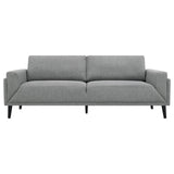 Rilynn 2-piece Upholstered Track Arms Sofa Set Grey