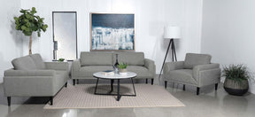 Rilynn 3-piece Upholstered Track Arm Sofa Set Grey by Coaster at Eve Furniture