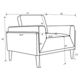 Rilynn Gray Upholstered Track Arms Living Room Set by Coaster at Eve Furniture