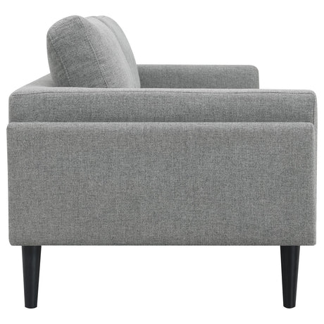 Rilynn Gray Upholstered Track Arms Living Room Set by Coaster at Eve Furniture