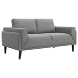 Rilynn Gray Upholstered Track Arms Living Room Set by Coaster at Eve Furniture