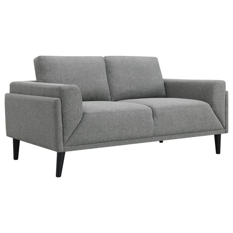 Rilynn Gray Upholstered Track Arms Living Room Set by Coaster at Eve Furniture