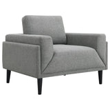 Rilynn Gray Upholstered Track Arms Living Room Set by Coaster at Eve Furniture