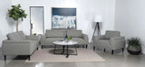 Rilynn Gray Upholstered Track Arms Living Room Set by Coaster at Eve Furniture