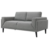 Rilynn Gray Upholstered Track Arms Loveseat by Coaster at Eve Furniture