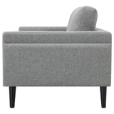 Rilynn Gray Upholstered Track Arms Loveseat by Coaster at Eve Furniture