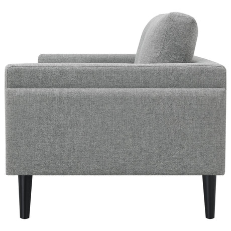 Rilynn Gray Upholstered Track Arms Loveseat by Coaster at Eve Furniture