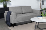 Rilynn Gray Upholstered Track Arms Loveseat by Coaster at Eve Furniture
