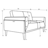 Rilynn Upholstered Track Arms Loveseat Grey