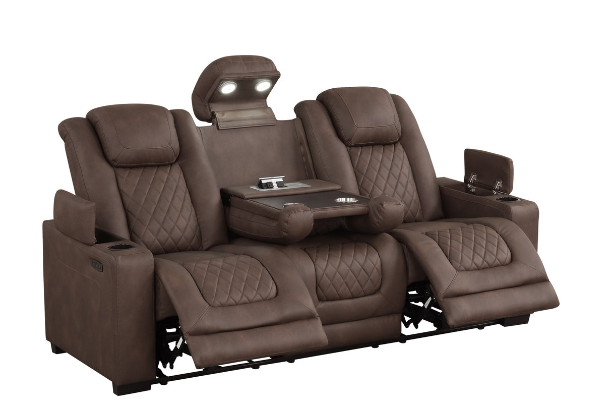 Rima Brown 3-Piece Power Reclining Living Room Set by New Era Innovations at Eve Furniture