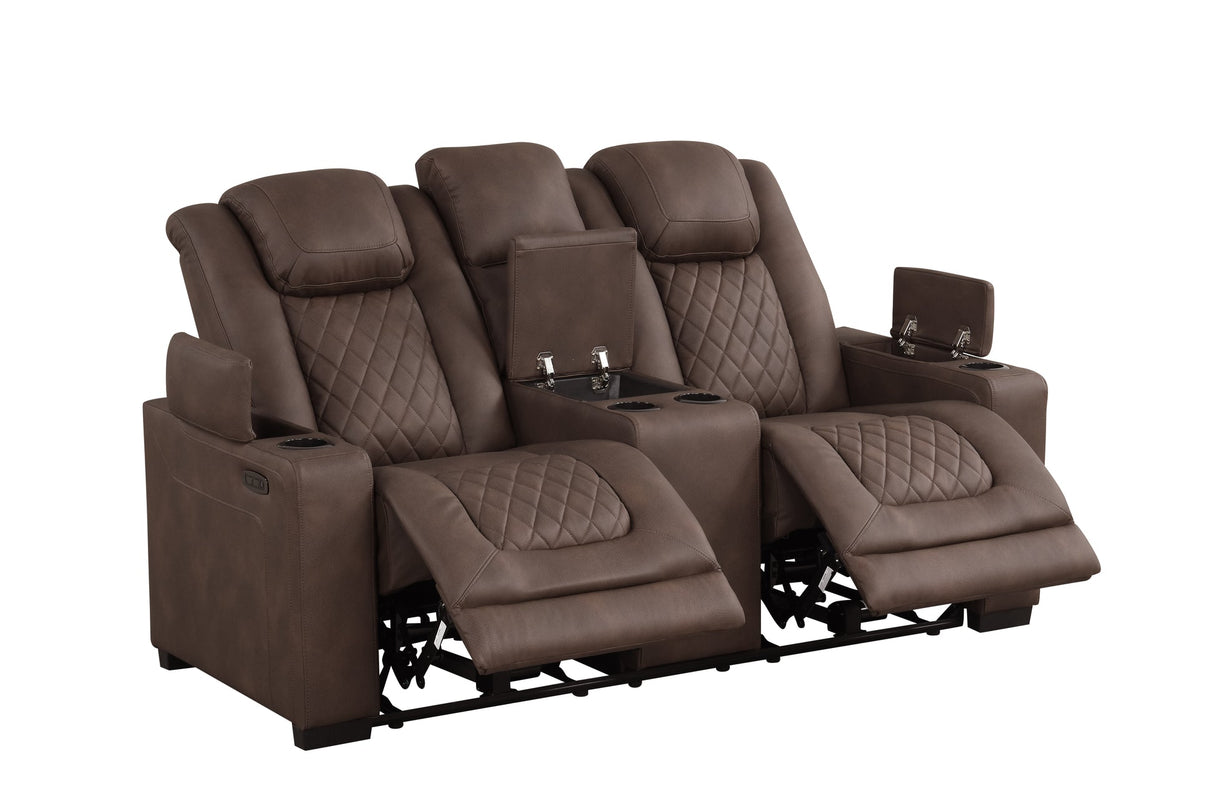 Rima Brown 3-Piece Power Reclining Living Room Set by New Era Innovations at Eve Furniture