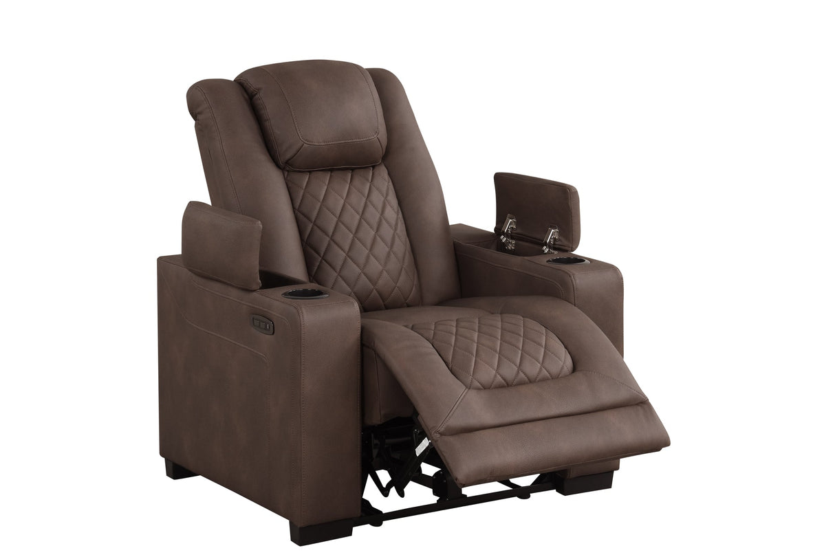 Rima Brown 3-Piece Power Reclining Living Room Set by New Era Innovations at Eve Furniture